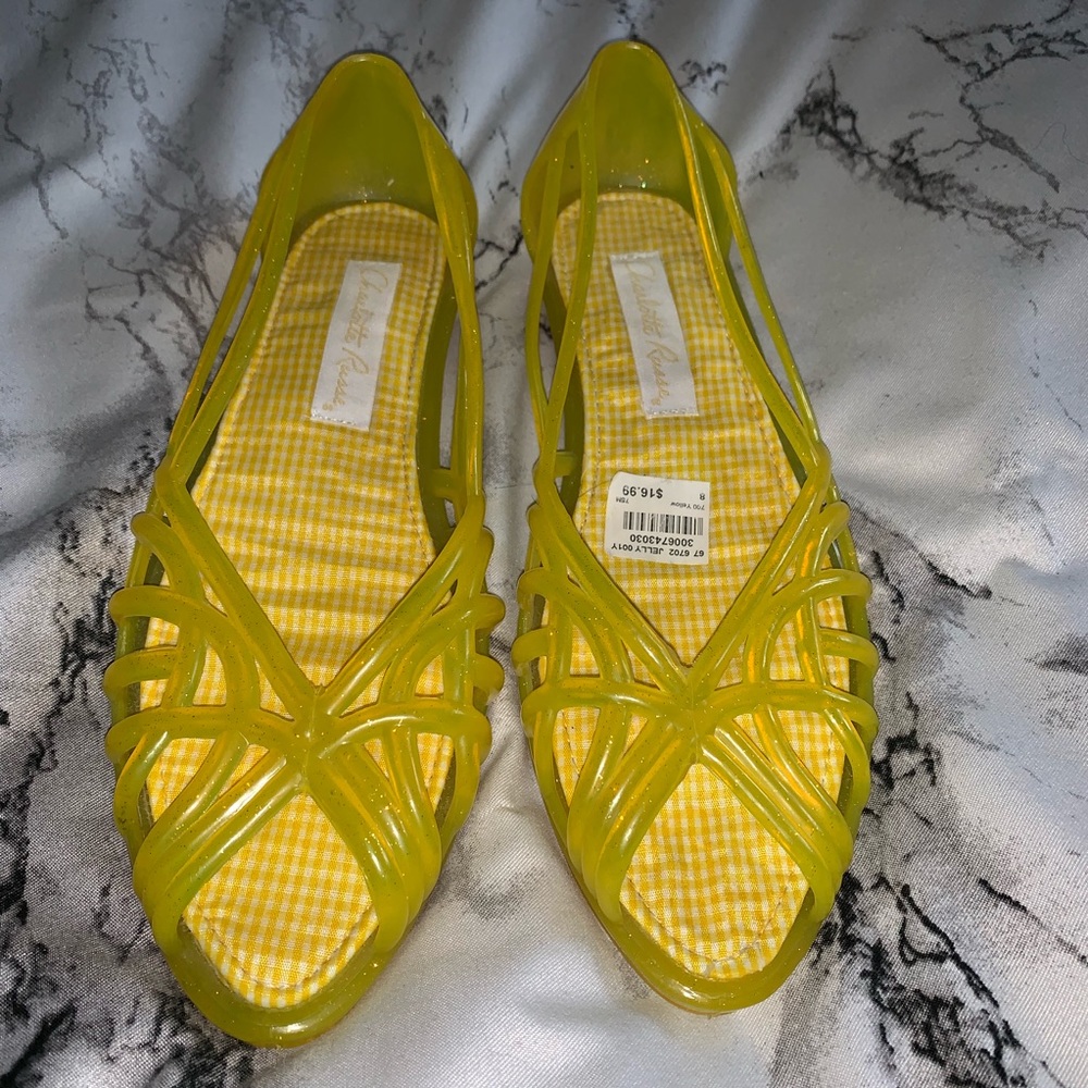 NWT Sunshine Yellow Jelly Sandals